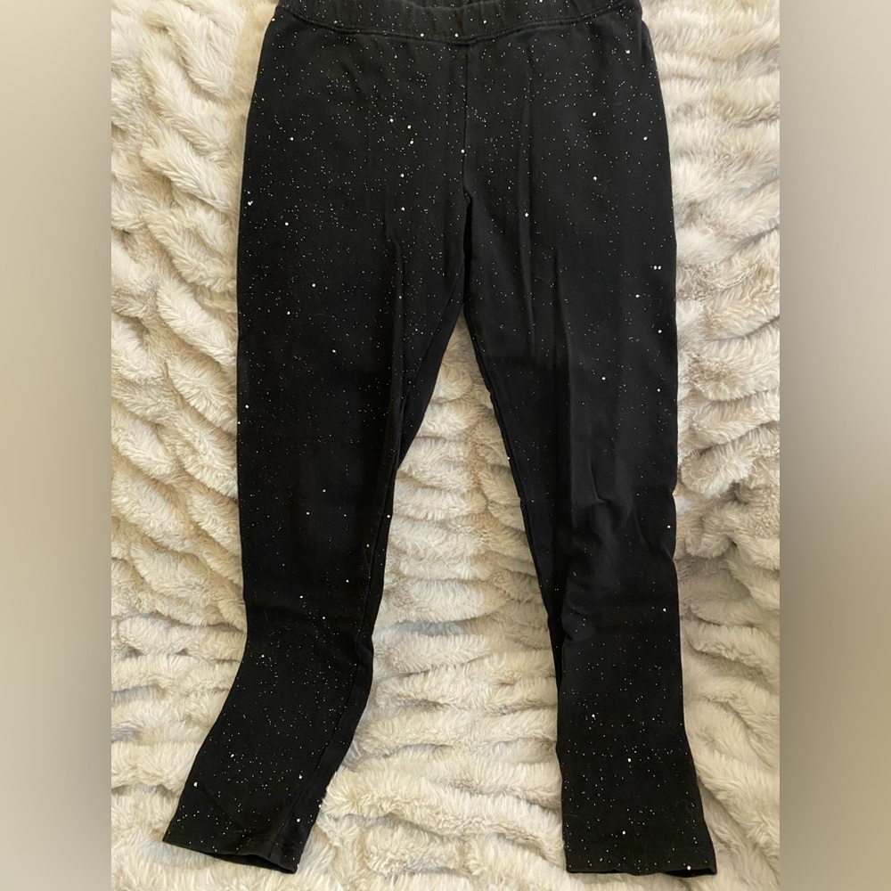 Black glitter leggings